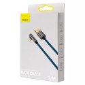 Baseus Legendary kątowy nylonowy kabel przewód USB - Lightning dla graczy 2.4A 1m niebieski (CACS000003)