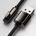 Baseus Legendary kątowy nylonowy kabel przewód USB - Lightning dla graczy 2.4A 1m niebieski (CACS000003)