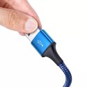 Baseus Rapid 3w1 kabel USB - USB Typ C / Lightning / micro USB do ładowania i przesyłania danych 1,2m niebieski (CAJS000003)