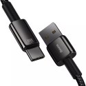 Baseus Tungsten kabel USB - USB Typ C 66 W (11 V / 6 A) Quick Charge AFC FCP SCP 1 m czarny (CATWJ-B01)