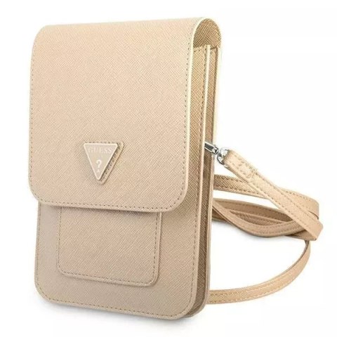 Guess Torebka GUWBSATMLG beżowy/beige Saffiano Triangle