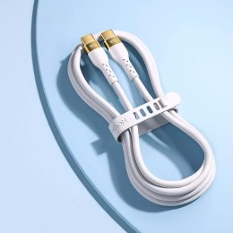 Joyroom Liquid Silicone kabel USB Typ C - USB Typ C do ładowania / transmisji danych PD 100W 3m biały (S-3050N18-10)