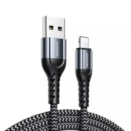 Joyroom N10 King Kong series zestaw 3 x nylonowy kabel przewód USB - Lightning (0.25m + 1.2m + 2m) 2,4A szary