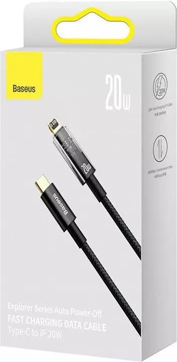 Kabel Baseus Explorer USB-C - Lightning 20W 2m (czarny)