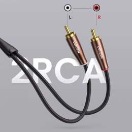 Kabel UGREEN przewód stereo audio 2xRCA 3m brązowy (AV199 50135)