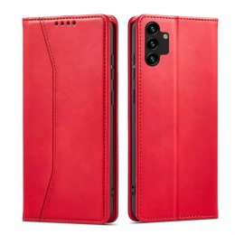 Magnet Fancy Case Case pour Samsung Galaxy A13 5G Pouch Wallet Card Holder Rouge