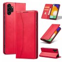 Magnet Fancy Case Case pour Samsung Galaxy A13 5G Pouch Wallet Card Holder Rouge