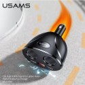 USAMS Adapter ładowarka samochodowy C16 2 gniazda 2xUSB 96W Fast Charge czarny/black CC99TC01 (US-CC099) rozdzielacz