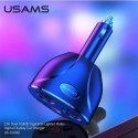 USAMS Adapter ładowarka samochodowy C16 2 gniazda 2xUSB 96W Fast Charge czarny/black CC99TC01 (US-CC099) rozdzielacz