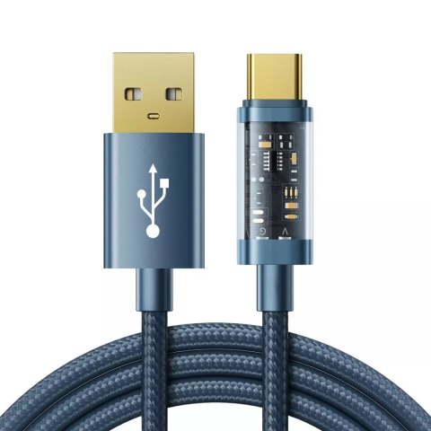 Câble USB Joyroom - USB Type C pour charge / transmission de données 3A 1,2m bleu (S-UC027A12)