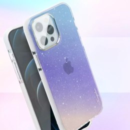 Coque à paillettes colorées Kingxbar Ombre Series pour iPhone 13 Pro Bleu-violet