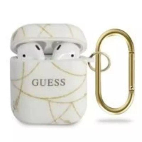 Guess GUACA2TPUCHWH AirPods cover biały/white Gold Chain Collection