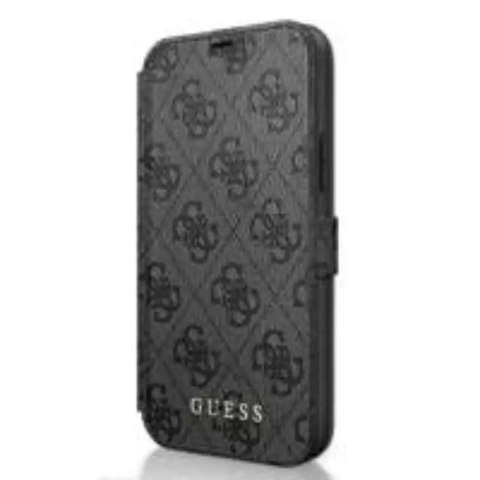 Guess GUFLBKSP12M4GG iPhone 12/12 Pro 6,1" szary/grey book 4G Charms Collection