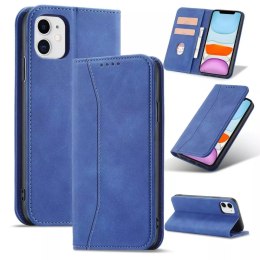 Magnet Fancy Case pour iPhone 12 couverture porte-cartes porte-cartes bleu