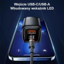 USAMS Ładowarka sieciowa 1x USB-C + 1x USB T46 33W (only head) PD3.0 + QC3.0 Fast Charging czarny/black CC152TC01 (US-CC152)