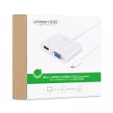 Adapter UGREEN przejściówka wideo micro HDMI - HDMI + VGA 30cm czarny (MM115)