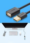 Kabel UGREEN przewód przejściówka USB (żeński) - USB (męski) 2m czarny (10316)