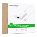 Przejściówka UGREEN adapter USB Typ C (męski) - HDMI (żeński) biały (40273)