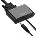 Przejściówka UGREEN adapter konwerter HDMI - VGA/HDMI + mini jack 3,5mm czarny (CM101)