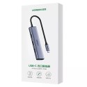 Rozdzielacz UGREEN HUB USB Typ C - 4x USB 3.2 Gen 1 srebrny (CM473 20841)