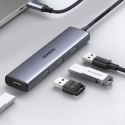 Rozdzielacz UGREEN HUB USB Typ C - 4x USB 3.2 Gen 1 srebrny (CM473 20841)