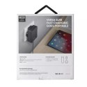 UNIQ Ładowarka sieciowa Versa Slim USB-C PD 18W + kabel USB-C na USB-C czarny/charcoal black (LITHOS Collective)