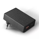 UNIQ Ładowarka sieciowa Votre Slim Duo 20W USB-C + USB-A czarny/charcoal black