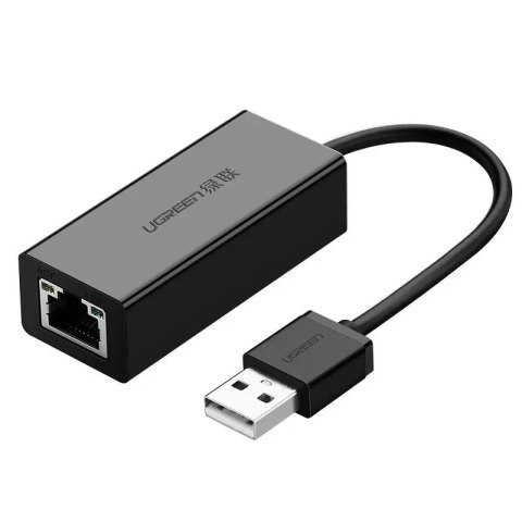 Zewnęrza karta sieciowa UGREEN RJ45 - USB 2.0 100 Mbps Ethernet czarny (CR110 20254)