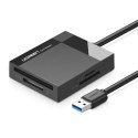 Czytnik kart pamięci UGREEN USB 3.0 SD / micro SD / CF / MS czarny (30231)