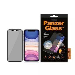 Szkło PanzerGlass E2E Super+ do iPhone Xr/11 Case Friendly, CamSlider Privacy czarny/black