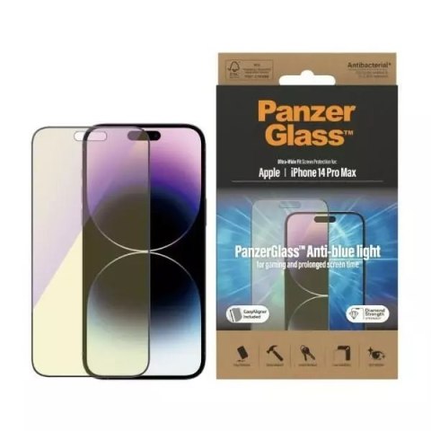 Szkło PanzerGlass Ultra-Wide Fit do iPhone 14 Pro Max 6,7" Screen Protection Antibacterial Easy Aligner Included Anti-blue light