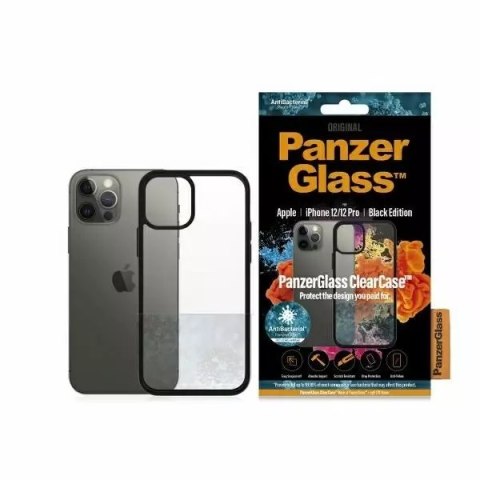 Etui PanzerGlass ClearCase pro iPhone 12/12 Pro 6,1" antibakteriální černá/černá
