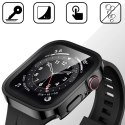 Obudowa Alogy 2w1 nakładka + szkło do Apple Watch 7 45mm Czarna