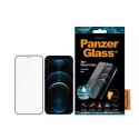 PanzerGlass E2E Super sklo pro iPhone 12 Pro Max Case Friendly Antibakteriální mikrofraktura černá/černá