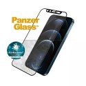 Szkło PanzerGlass E2E Microfracture do iPhone 12 Pro Max 6,7" CamSlider Swarovsky Case Friendly Antibakteriální černá/černá