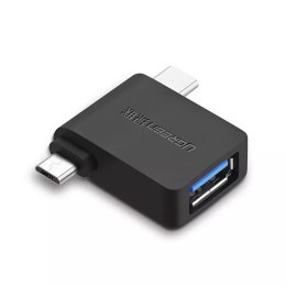 Adapter UGREEN przejściówka OTG USB USB 3.2 Gen 1 (5Gbps) - USB Typ C / micro USB czarny (30453)