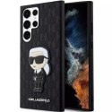 Karl Lagerfeld KLHCS23LSAKLHKPK do Samsung Galaxy S23 Ultra S918 hardcase czarny/black Saffiano Monogram Ikonik