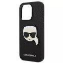 Etui Karl Lagerfeld KLHCP14XSAPKHK do iPhone 14 Pro Max 6,7" hardcase Saffiano Karl`s Head Patch czarny/black