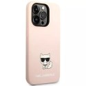 Etui Karl Lagerfeld KLHCP14XSLCTPI do iPhone 14 Pro Max 6,7" hardcase Silicone Choupette Body jasnoróżowy/light pink