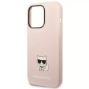 Etui Karl Lagerfeld KLHCP14XSLCTPI do iPhone 14 Pro Max 6,7" hardcase Silicone Choupette Body jasnoróżowy/light pink