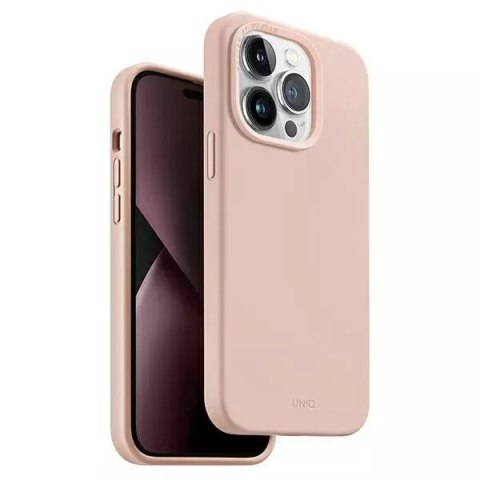 Etui UNIQ etui Lino Hue do iPhone 14 Pro Max 6,7" Magclick Charging różowy/blush pink