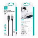 USAMS Kabel pleciony U78 USB-C na Lightning LED 1.2m 20W PD Fast Charge biały/white SJ545USB02 (US-SJ545)