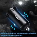 USAMS Ładowarka samochodowa 2xUSB 2,4A Mini czarny/black CC114TC01 (US-CC114)