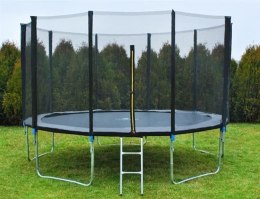 Trampolina ogrodowa 366cm - zewn. siatka - 5 nóg