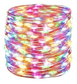 Lampki 100 LED drucik - multicolor - na baterie