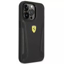 Etui Ferrari FEHCP14XRBUK do iPhone 14 Pro Max 6,7" hardcase Leather Stamp Sides czarny/black