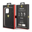 Etui Ferrari FEHCP14XRBUK do iPhone 14 Pro Max 6,7" hardcase Leather Stamp Sides czarny/black