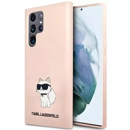 Karl Lagerfeld KLHCS23LSNCHBCP do Samsung Galaxy S23 Ultra S918 hardcase Silicone Choupette różowy/pink