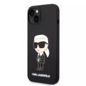 Etui Karl Lagerfeld KLHMP14SSNIKBCK do iPhone 14 6,1" hardcase Silicone Ikonik Magsafe