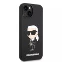 Etui Karl Lagerfeld KLHMP14SSNIKBCK do iPhone 14 6,1" hardcase Silicone Ikonik Magsafe